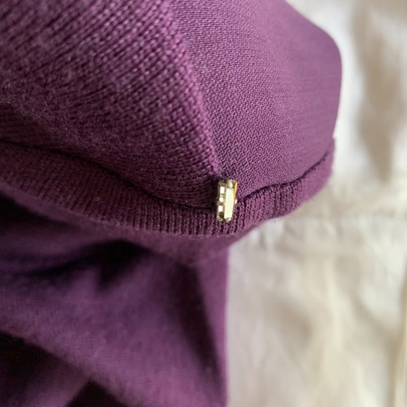 Sportmax dress by Max Mara, eggplant, short sleeve, stretch fit, size L - Picture 9 of 10